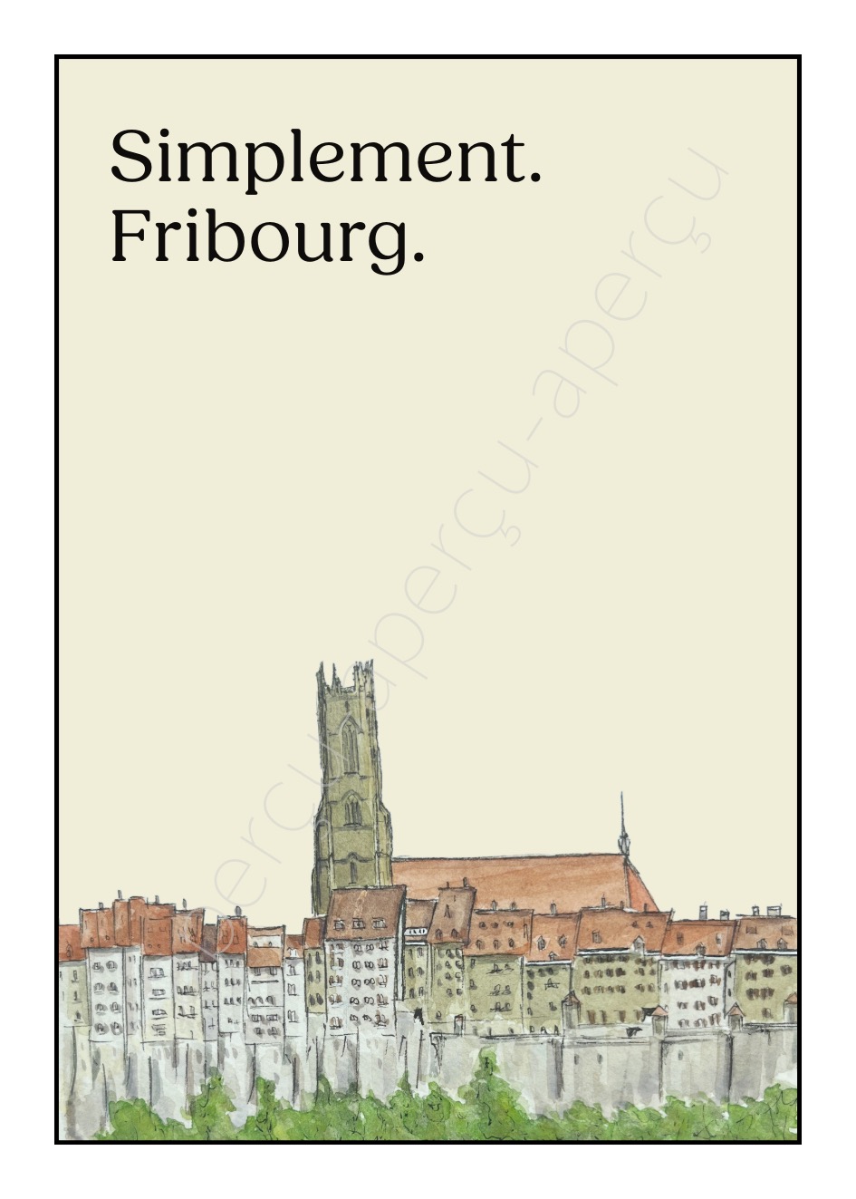 Fribourg vu de Lorette
